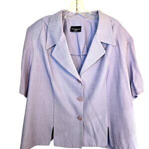 Cimarron 3X Women's Blazer Purple Suit Coat Plus Size 22W 24W Jacket 3XL XXXL